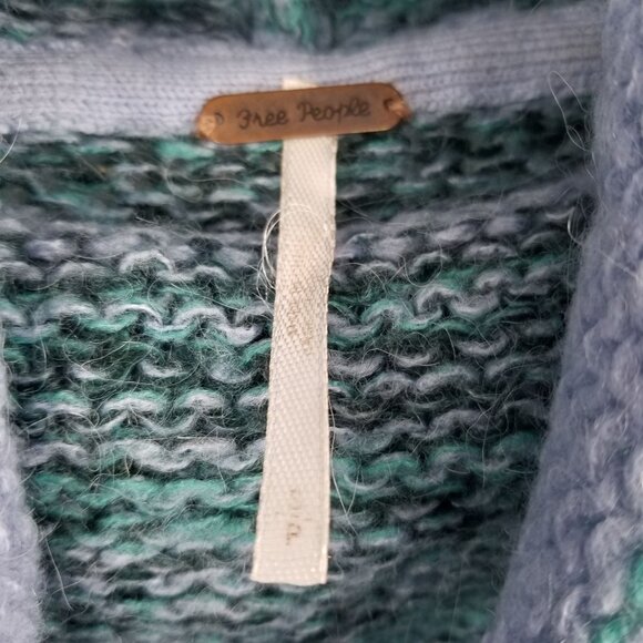 Free People Candy Stripe Waterfall Women's Wool and Alpaca Blend Sweater Size Sm - Picture 4 of 13